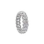 Jay Feder Platinum Oval Diamond Eternity Band Ring