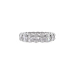 Jay Feder Platinum Oval Diamond Eternity Band Ring