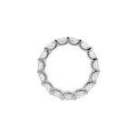 Jay Feder Platinum Oval Diamond East-West Eternity Band Ring