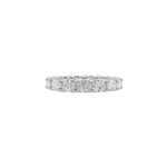 Jay Feder Platinum Oval Diamond East-West Eternity Band Ring