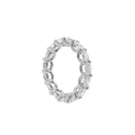 Jay Feder Platinum Oval Diamond East-West Eternity Band Ring