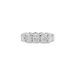 Jay Feder Platinum Oval Diamond Eternity Band Ring