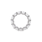 Jay Feder Platinum Oval Diamond Eternity Band Ring