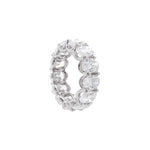 Jay Feder Platinum Oval Diamond Eternity Band Ring