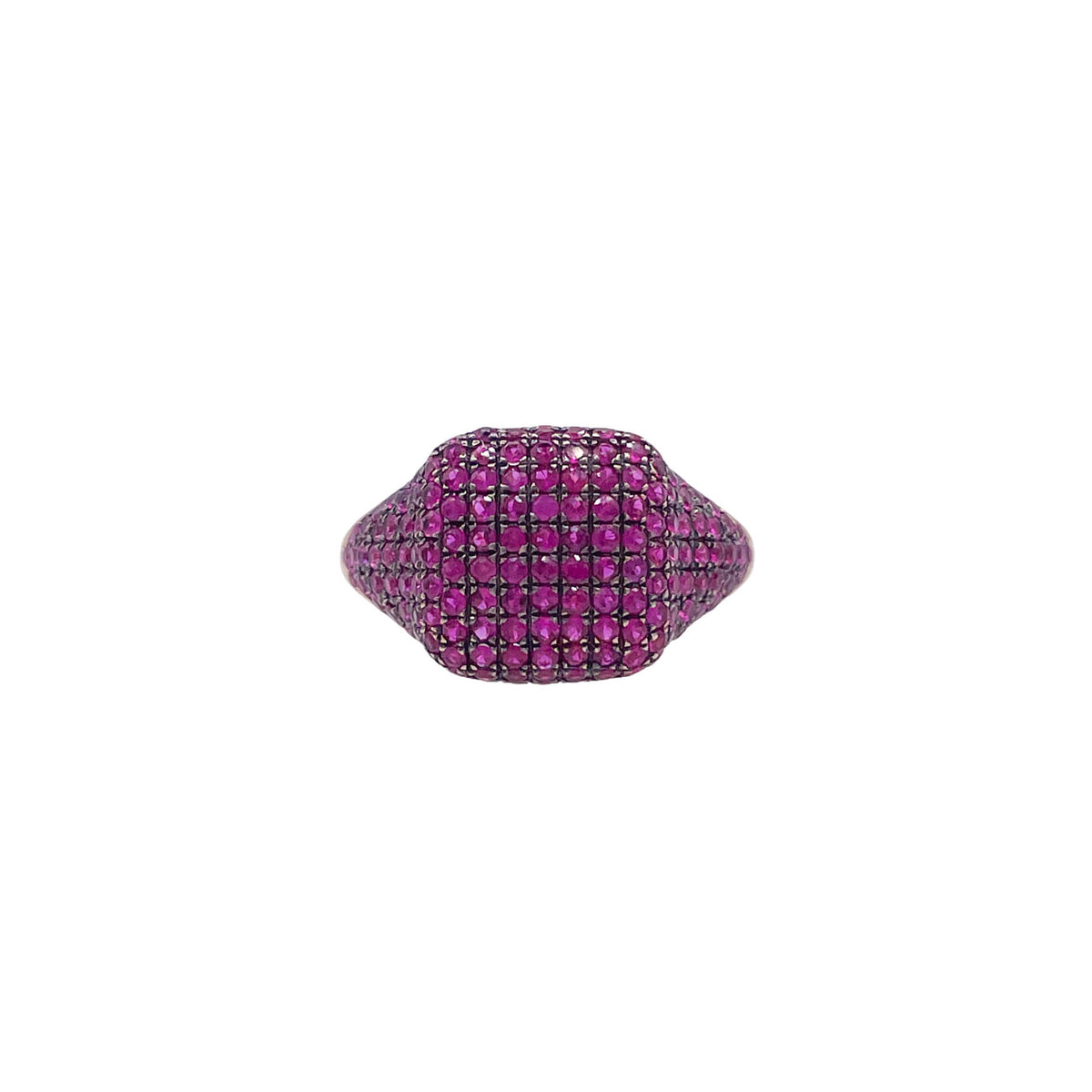Jay Feder 14k Yellow Gold Ruby Pave Set Ring