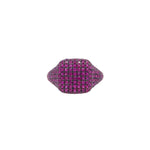 Jay Feder 14k Yellow Gold Ruby Pave Set Ring