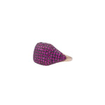 Jay Feder 14k Yellow Gold Ruby Pave Set Ring