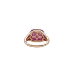 Jay Feder 14k Yellow Gold Ruby Pave Set Ring
