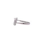 Jay Feder 14k White Gold Pearl and Diamond Fancy Wave Ring
