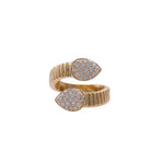 Jay Feder 14k Yellow Gold Diamond Wrap Bypass Ring