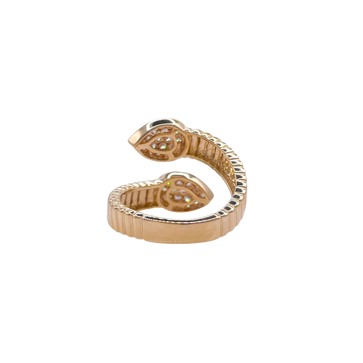 Jay Feder 14k Yellow Gold Diamond Wrap Bypass Ring