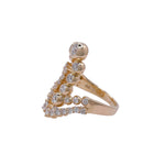 Jay Feder 14k Yellow Gold Diamond Bezel ZigZag Ring