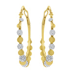 14K Yellow Gold Diamond Disk Hoop Earrings - Jay Feder Jewelers