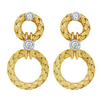 Jay Feder 18K Yellow Gold Diamond Earrings