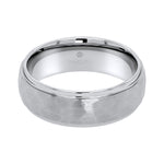 Jay Feder Tungsten Hammered Center Beveled Polished Edge Ring - Jay Feder Jewelers
