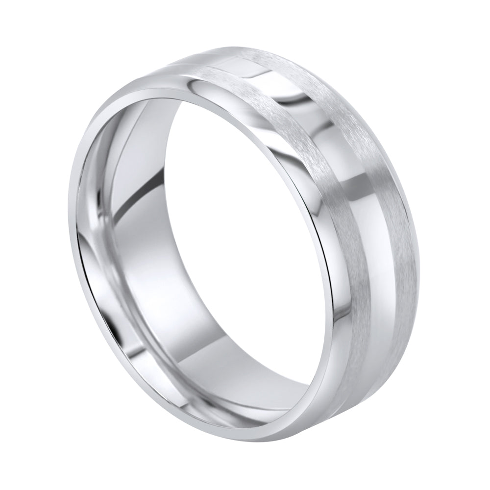 Jay Feder Cobalt Poished Center Brushed Edges Ring - Jay Feder Jewelers