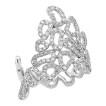 Jay Feder 18k white gold diamond Open Sided Abstract Band