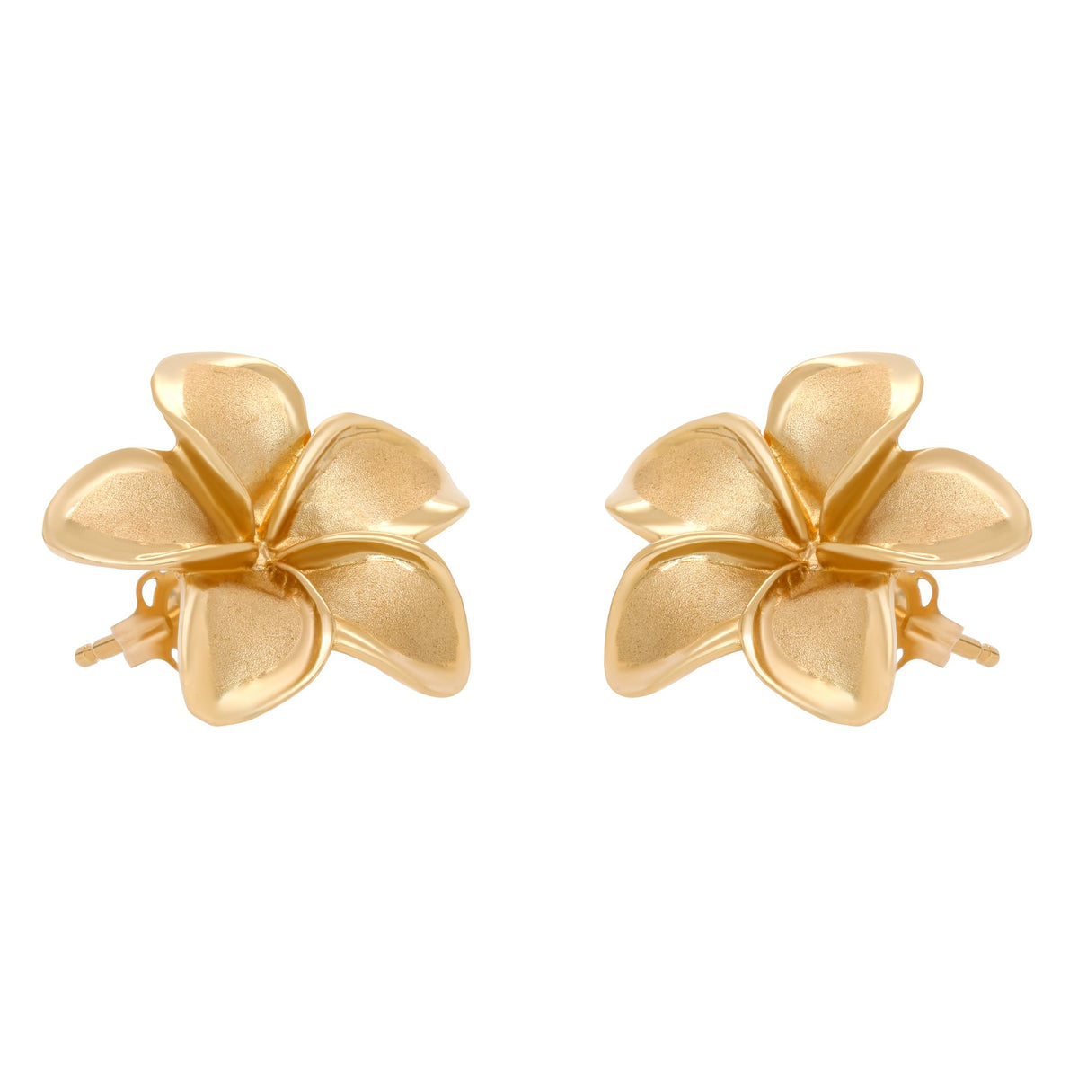 Jay Feder 14K Yellow Gold Flower Stud Earrings