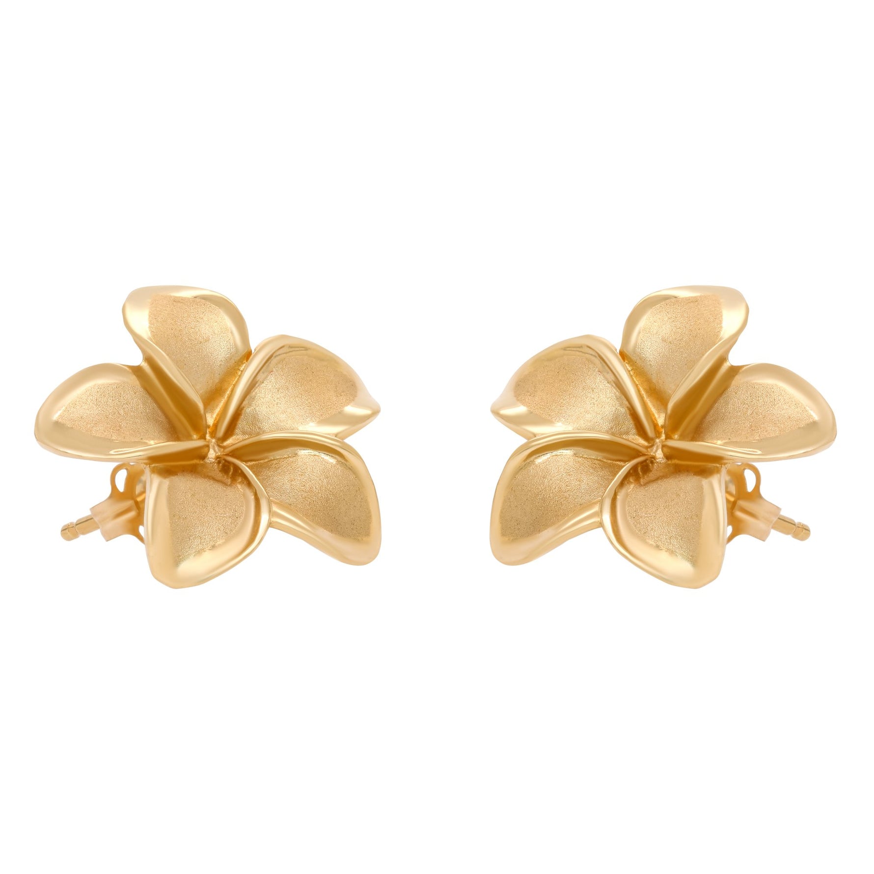 Jay Feder 14K Yellow Gold Flower Stud Earrings