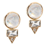 Anzie 14K Yellow Gold Moonstone Topaz Diamond Earrings - Jay Feder Jewelers