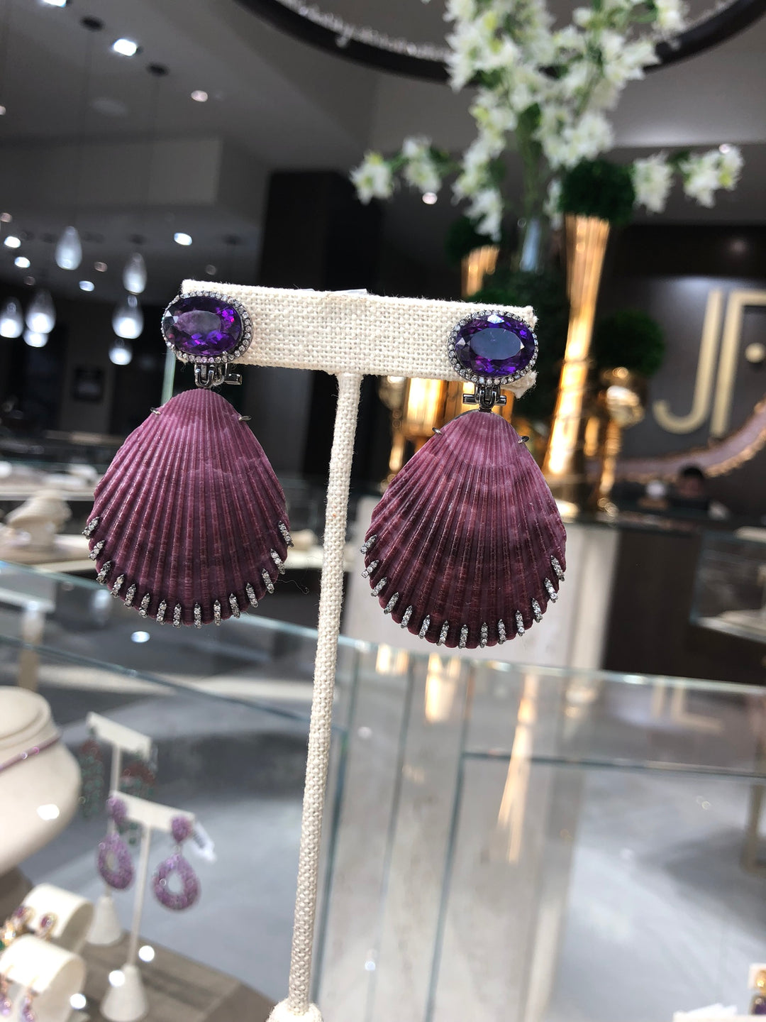 Silvia Furmanovich 18K White Gold Amethyst Diamond Shell