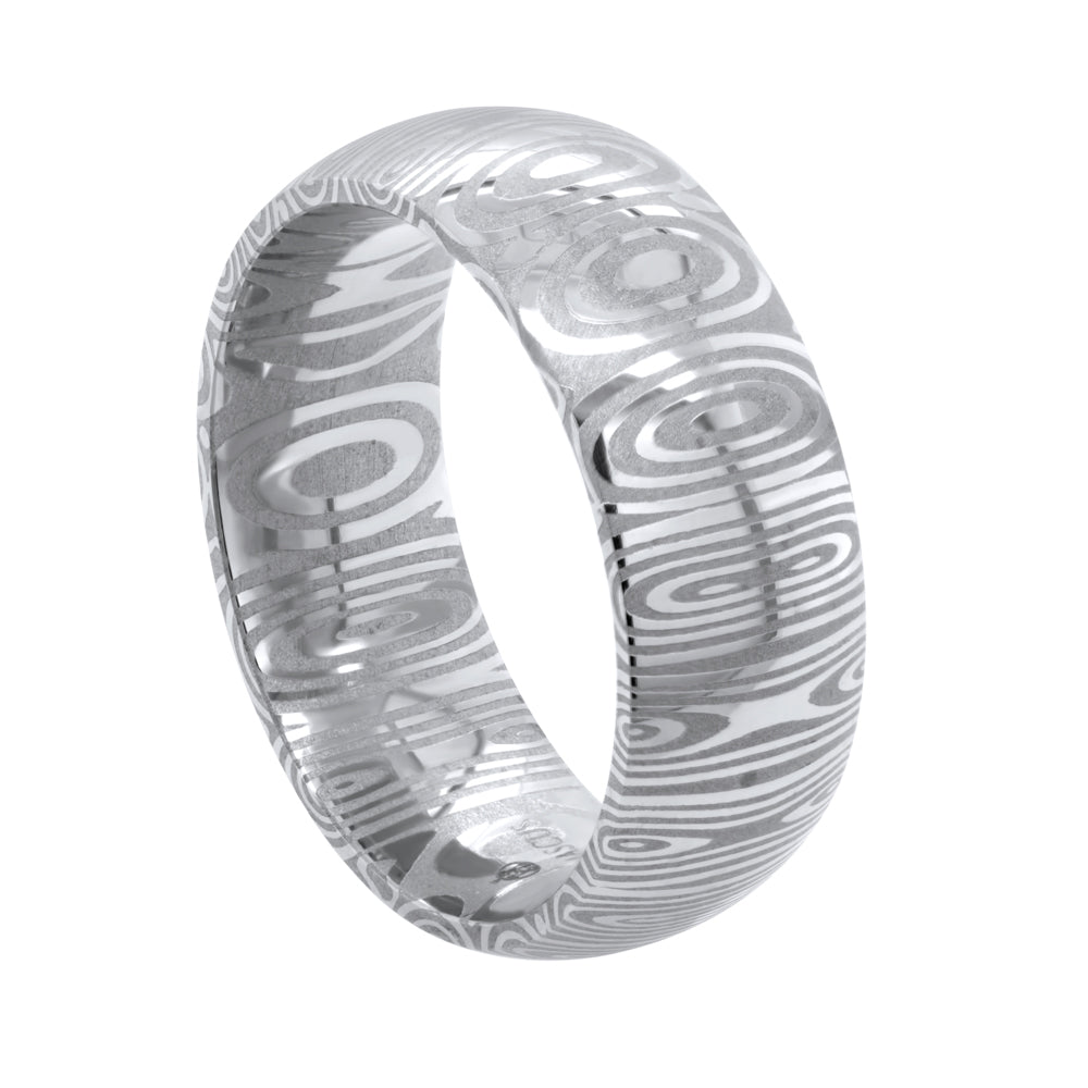 Jay Feder Damascus Steel Dome Shaped Ring - Jay Feder Jewelers