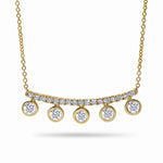 Khai Khai 18k Yellow Gold Diamond Crown Necklace