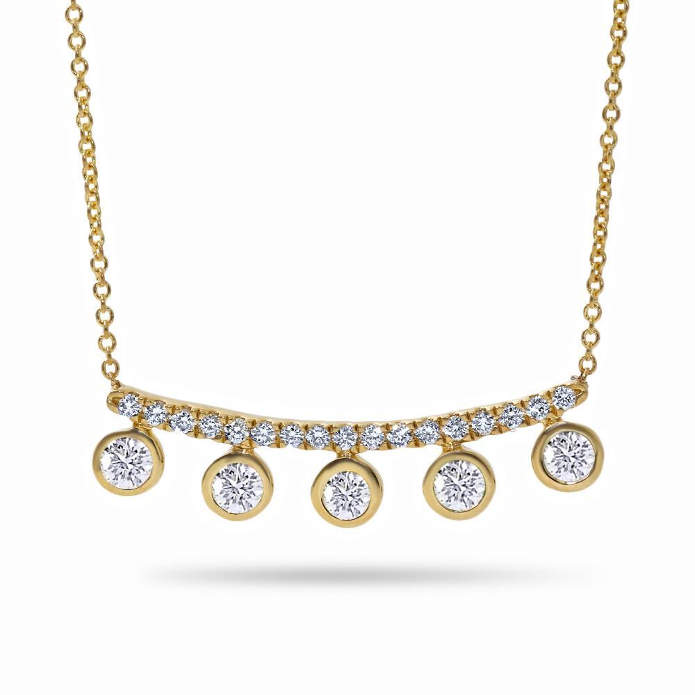 Khai Khai 18k Yellow Gold Diamond Crown Necklace