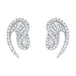 Kavant & Sharart 18K white gold diamond Talay Wave Earrings