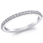 Jay Feder 14K White Gold And Diamond Wedding Band