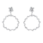 Suzanne Kalan 18K White gold Baguette Diamond Firework Earrings