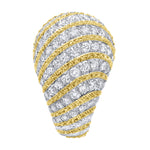 Jay Feder 18K Two Tone Gold Diamond Buccellati Dome Ring
