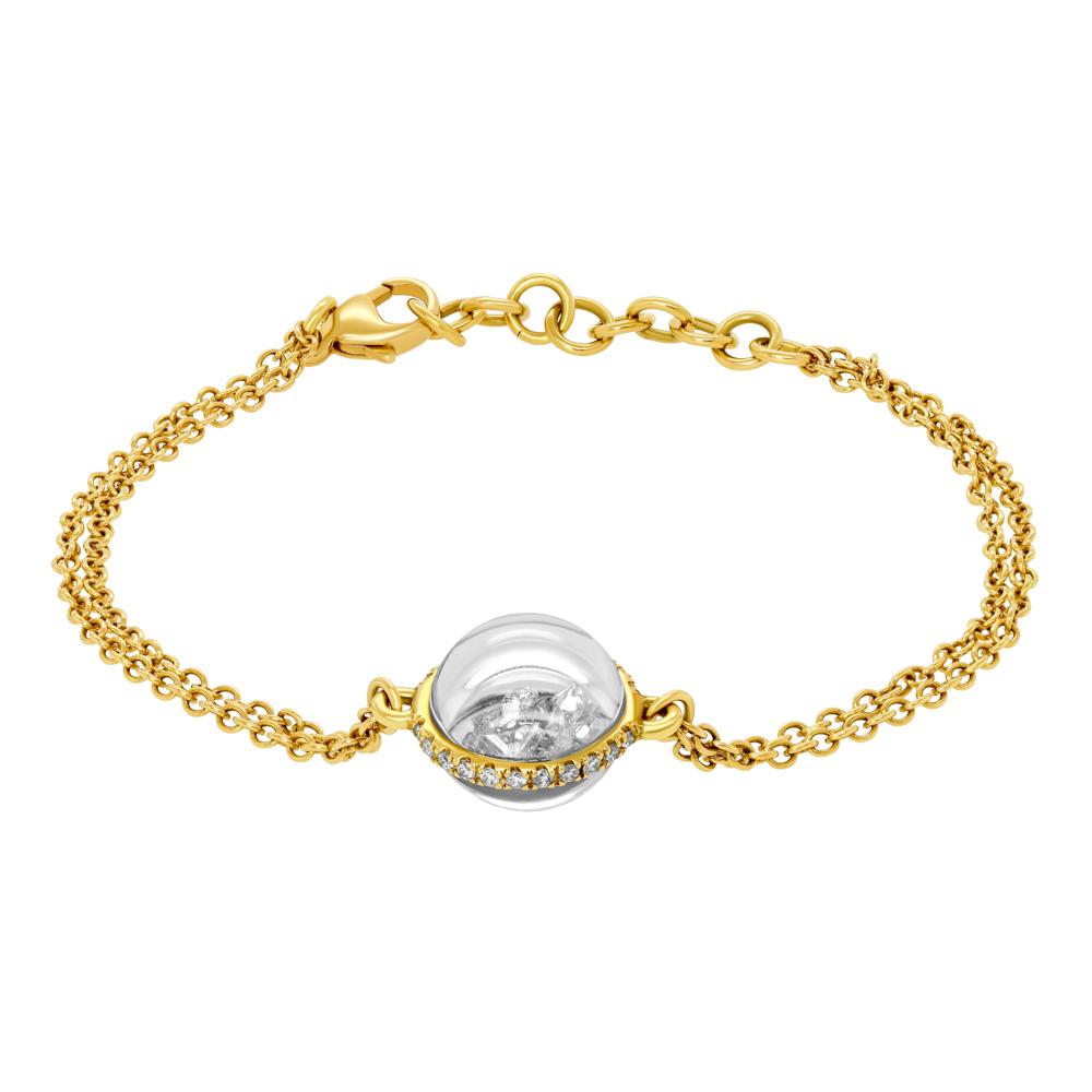 Moritz Glik 18K Yellow Gold Diamond Shaker Bracelet