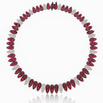 Sutra 18K White Gold Kashmir Collection Diamond Ruby Collar - Jay Feder Jewelers