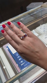 Eden Presley 14K Yellow Gold Round Colored Stone Eternity Band