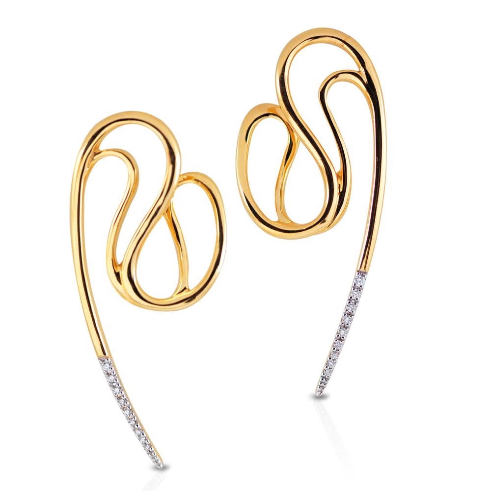 Kavant & Sharart 18K yellow gold Talay Wave earrings