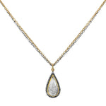 Moritz Glik 18K Yellow Gold Diamond White Sapphire Shaker Necklace