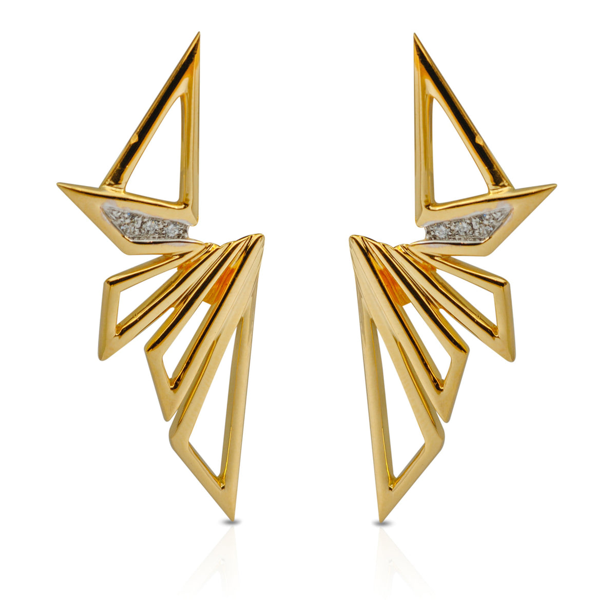 Kavant & Sharart 18K yellow gold Origami Earrings