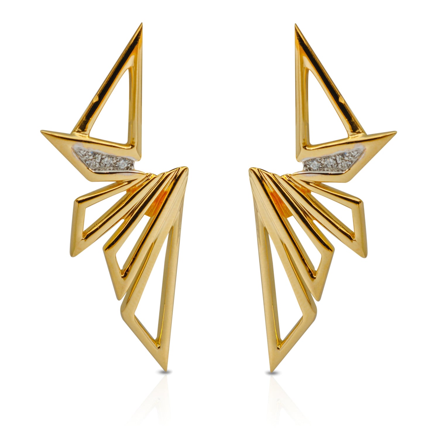 Kavant & Sharart 18K yellow gold Origami Earrings