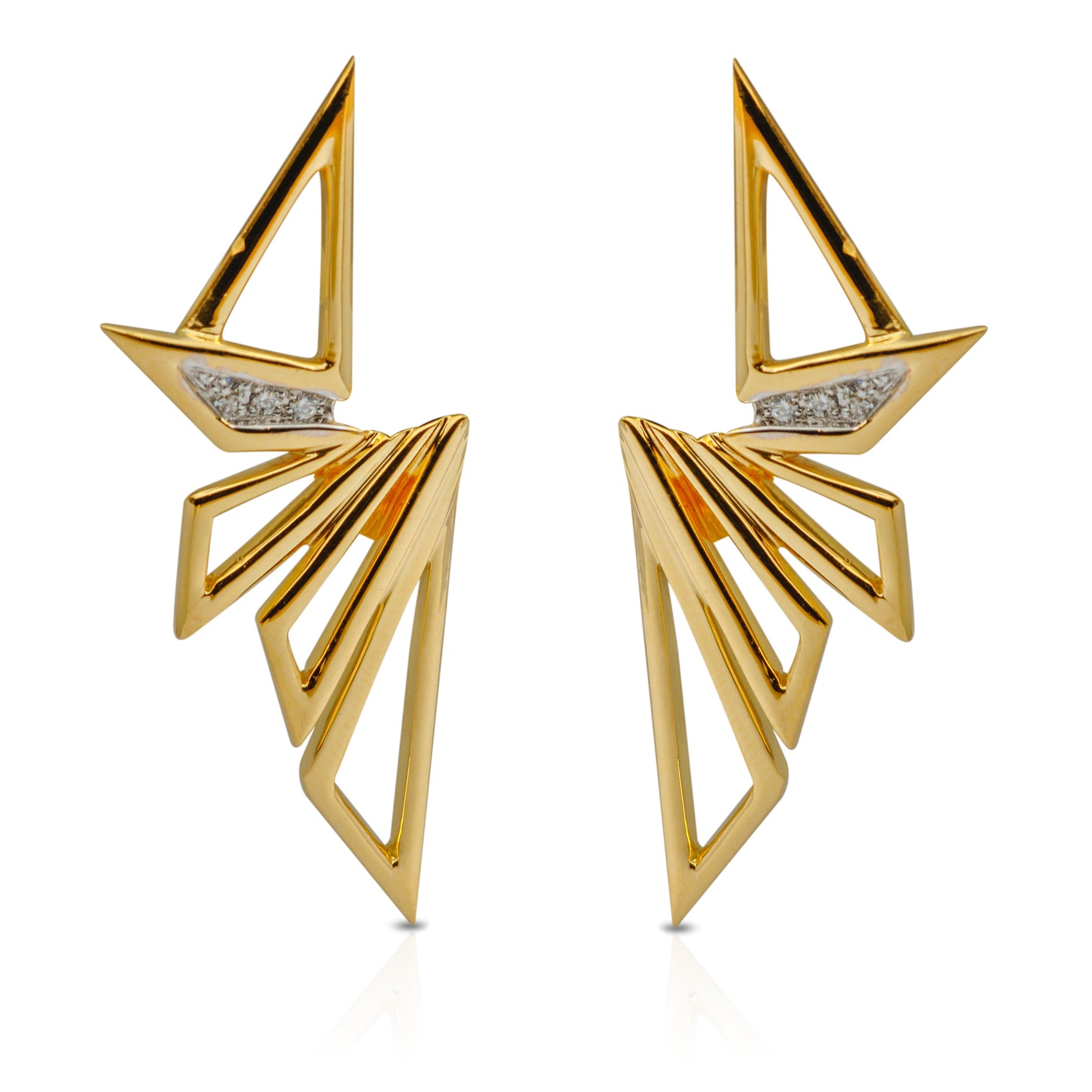 Kavant & Sharart 18K yellow gold Origami Earrings