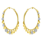 14K Yellow Gold Diamond Disk Hoop Earrings - Jay Feder Jewelers