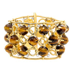 Aletto Brothers 18k Yellow Gold  Pyramid Tigers Eye & Diamond Bracelet - Jay Feder Jewelers