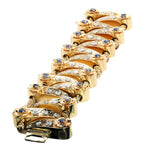 Jay Feder 18K Yellow Gold Diamond Sapphire bracelet