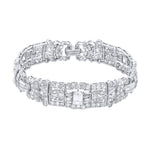 Jay Feder Platinum Art Deco Diamond Bracelet