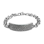 Jay Feder Sterling Silver Gents Zina Double Chain Bracelet