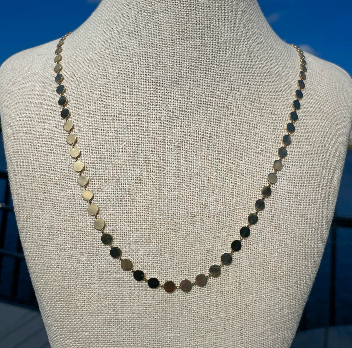 Jay Feder 14K Yellow Gold Large Discs Necklace - Jay Feder Jewelers