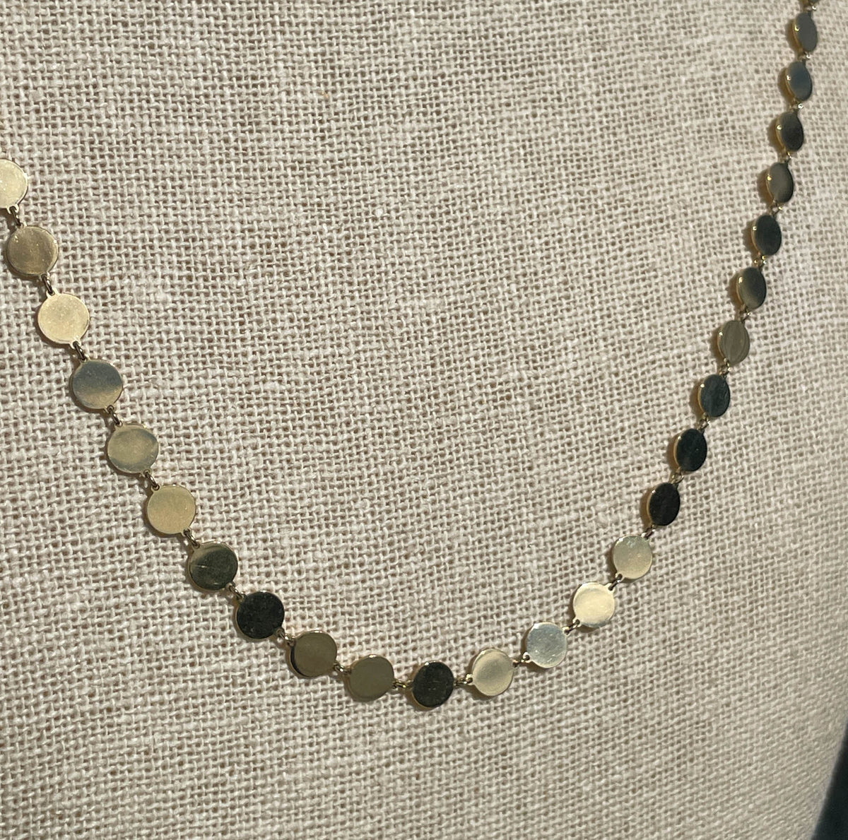 Jay Feder 14K Yellow Gold Large Discs Necklace - Jay Feder Jewelers