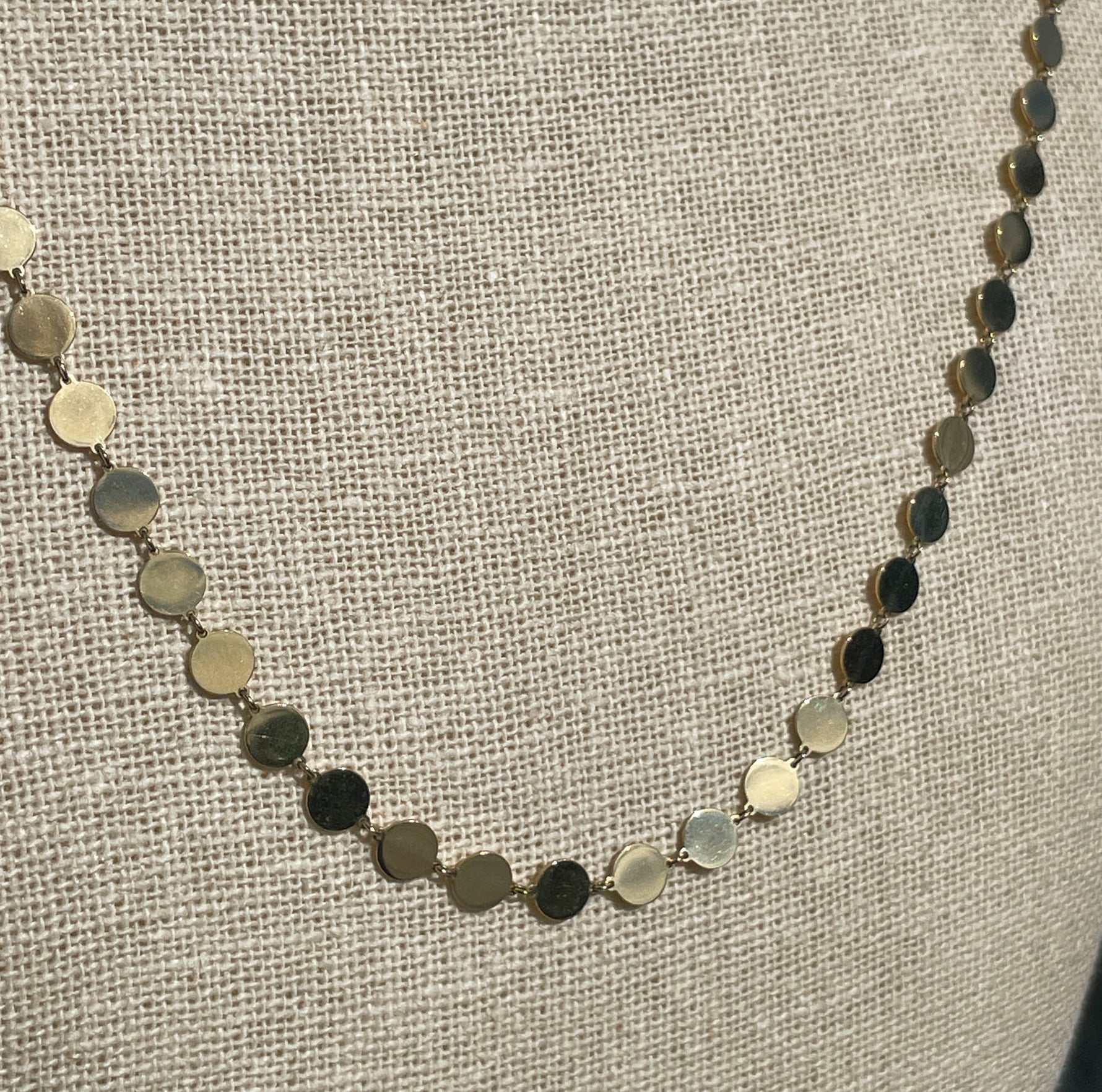 Jay Feder 14K Yellow Gold Large Discs Necklace - Jay Feder Jewelers