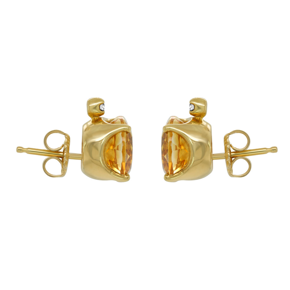 Jay Feder 18K Yellow gold diamond  CIT Stud Earrings