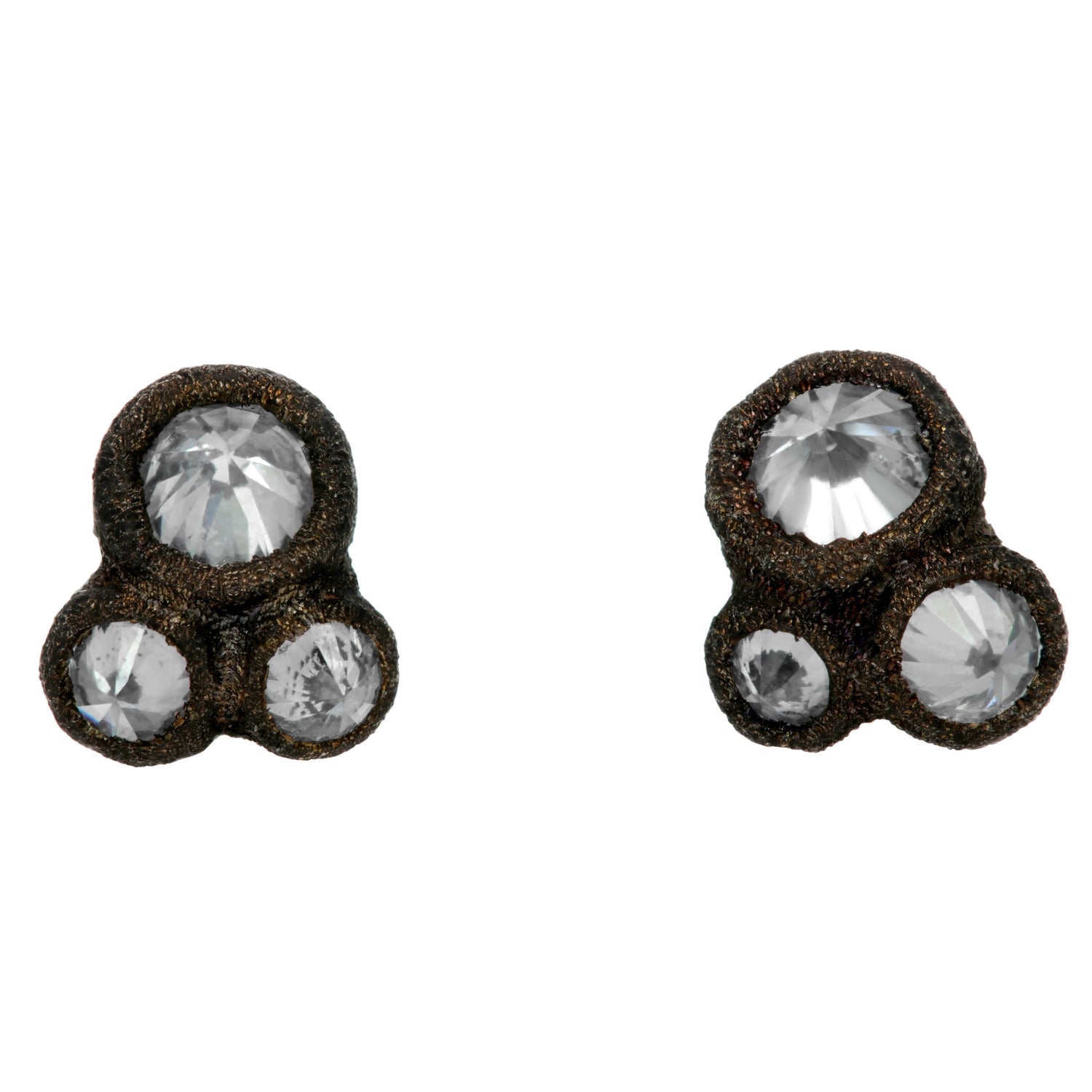 Todd Pownell 14K Gold Diamond Earrings